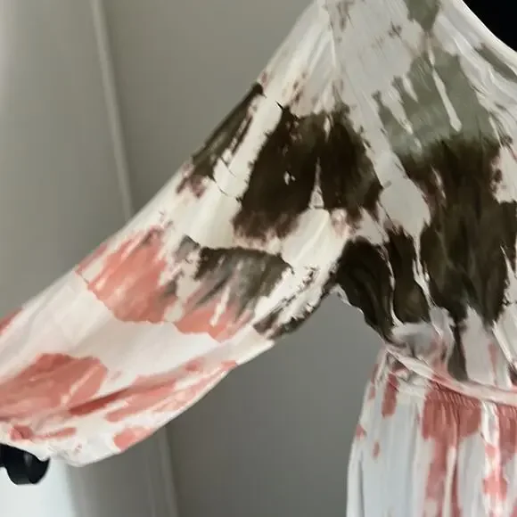 NWT Young Fabulous & Broke Geode Jillian Tie Dye Multi Faux Wrap Tie Waist - Picture 8 of 16